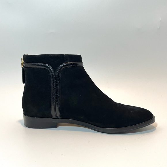 Louise et Cie Black Leather Booties W 7 Lo-Zakiria - Picture 3 of 8